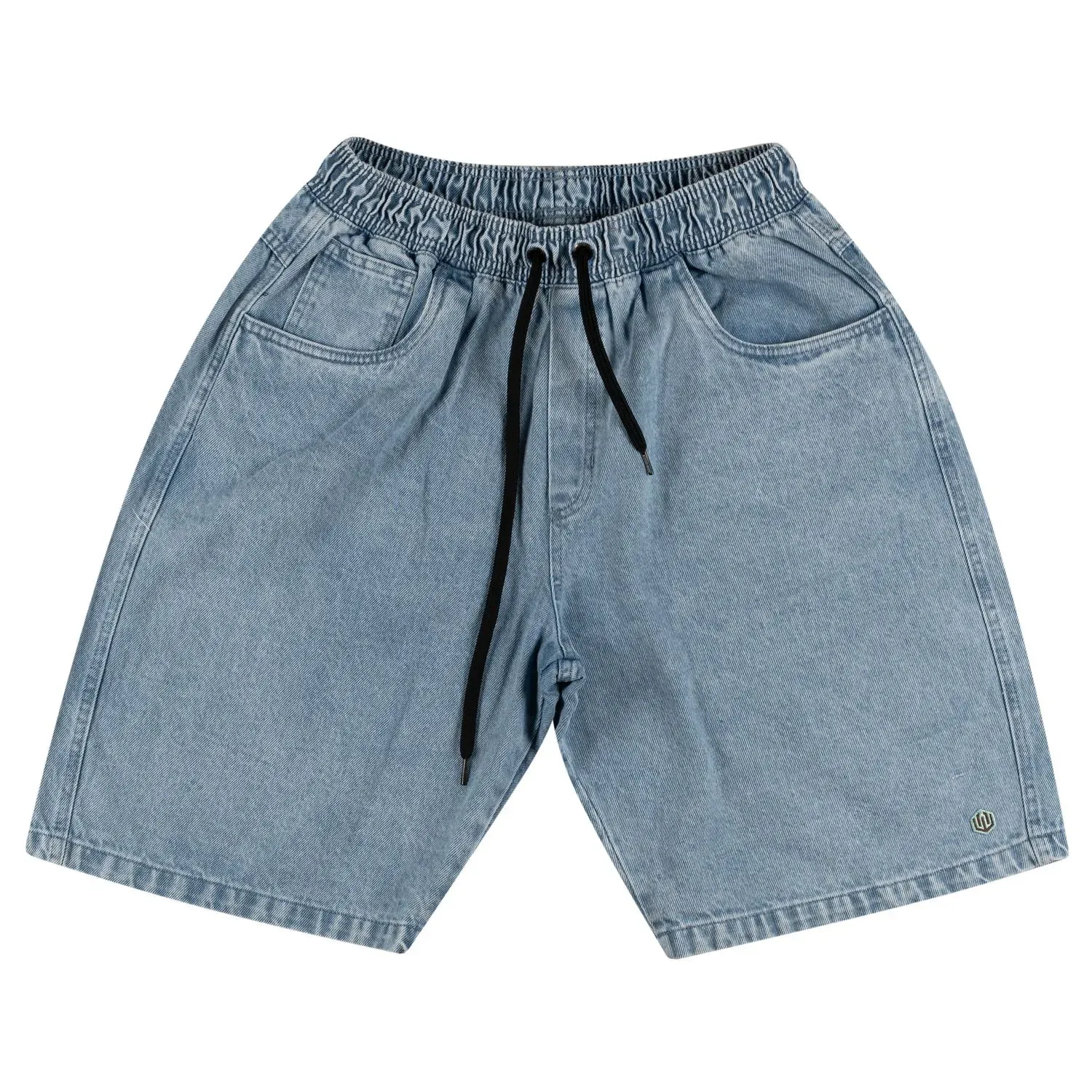 BERMUDA JEANS OVER 5 POCKETS ELASTICO JOHN ROGER - DELAVE MARMORIZADO