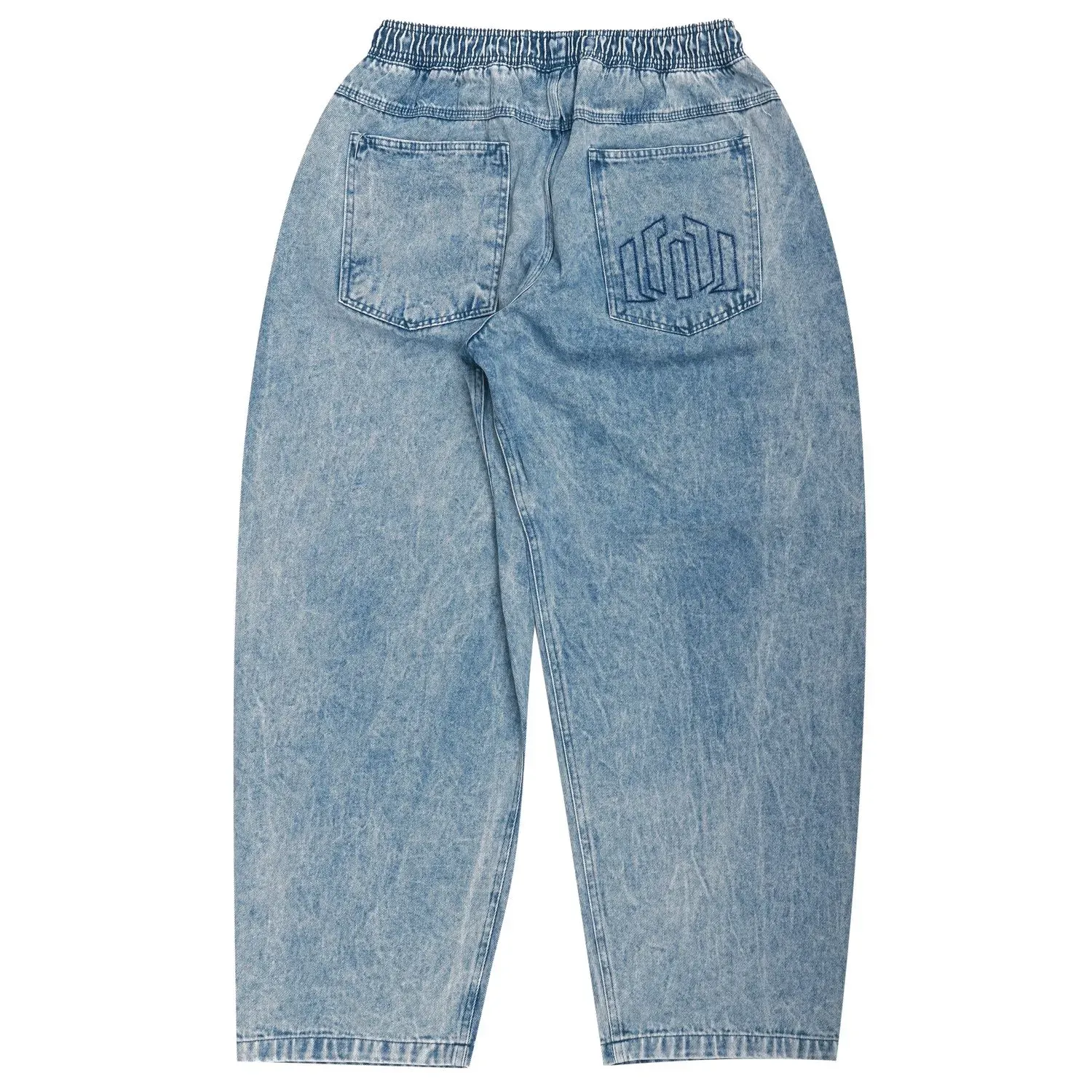 CALÇA BAGGY ELASTICO JEANS JOHN ROGER - DELAVE MARMORIZADA