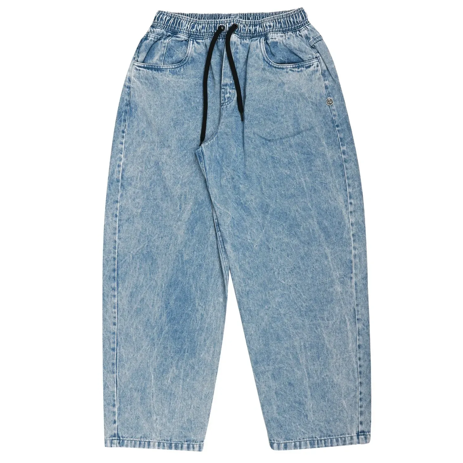 CALÇA BAGGY ELASTICO JEANS JOHN ROGER - DELAVE MARMORIZADA