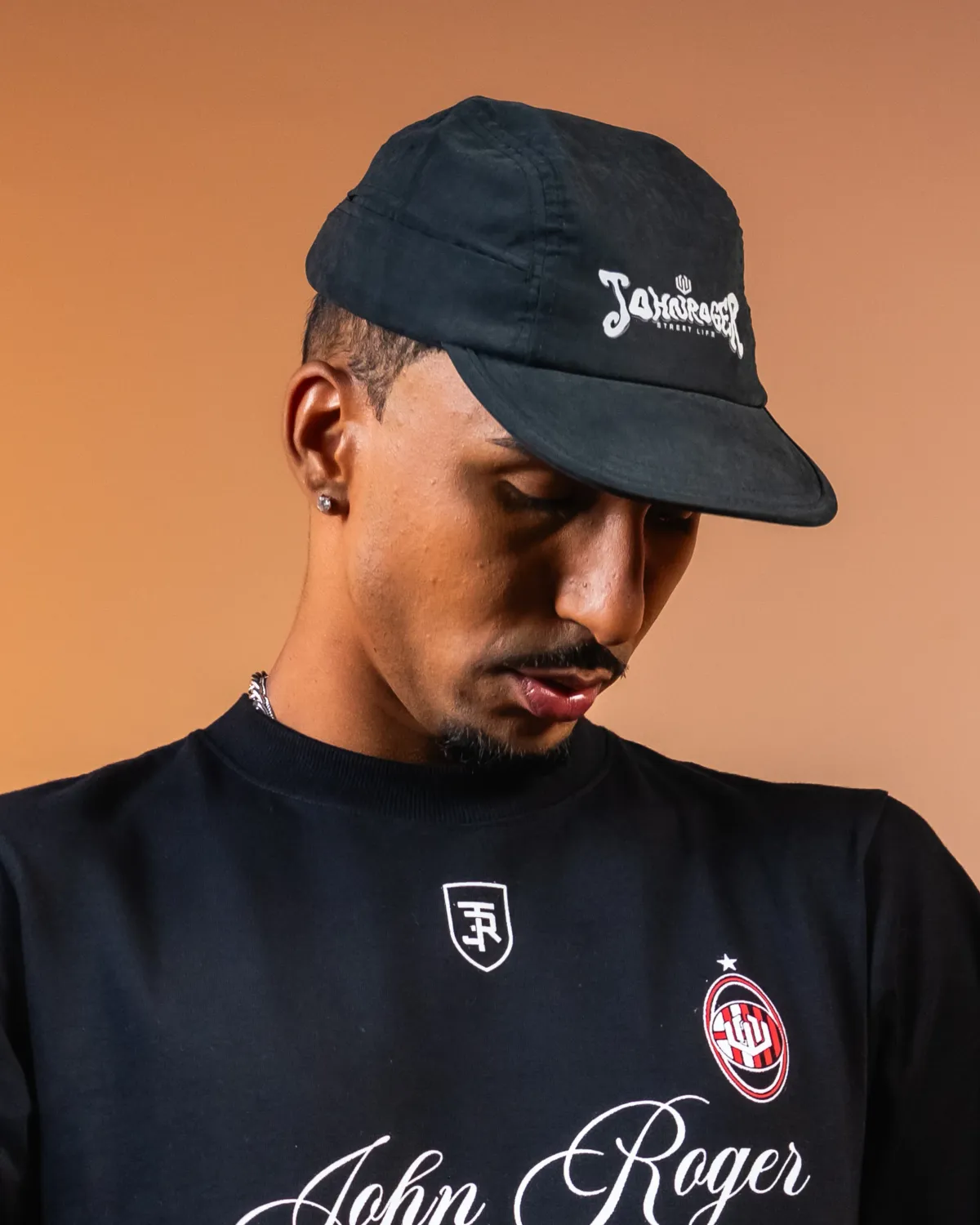 BONE FIVE PANEL JOHN ROGER STREET LIFE - PRETO