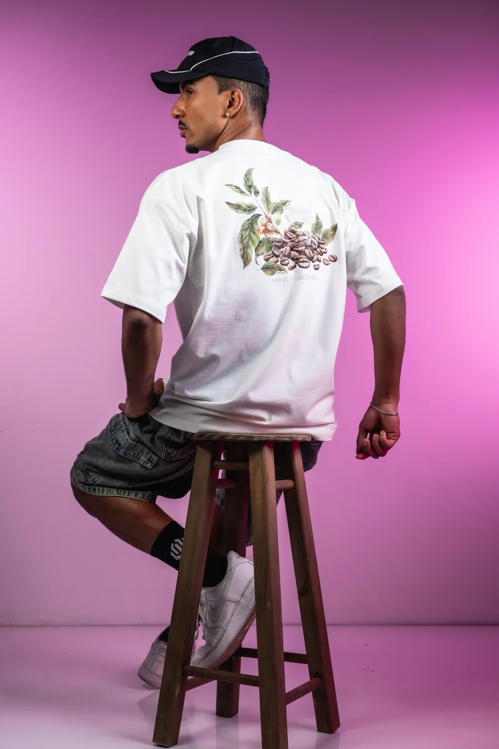 CAMISETA MALHÃO OVERSIZED SELECT COFFEE JOHN ROGER - OFF WHITE