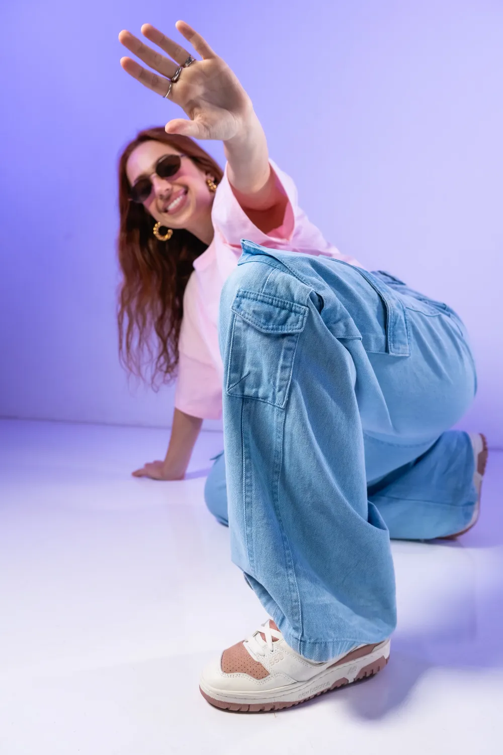 CALÇA CARGO JEANS NEW POCKETS JOHN ROGER - DELAVE MARMORIZADO