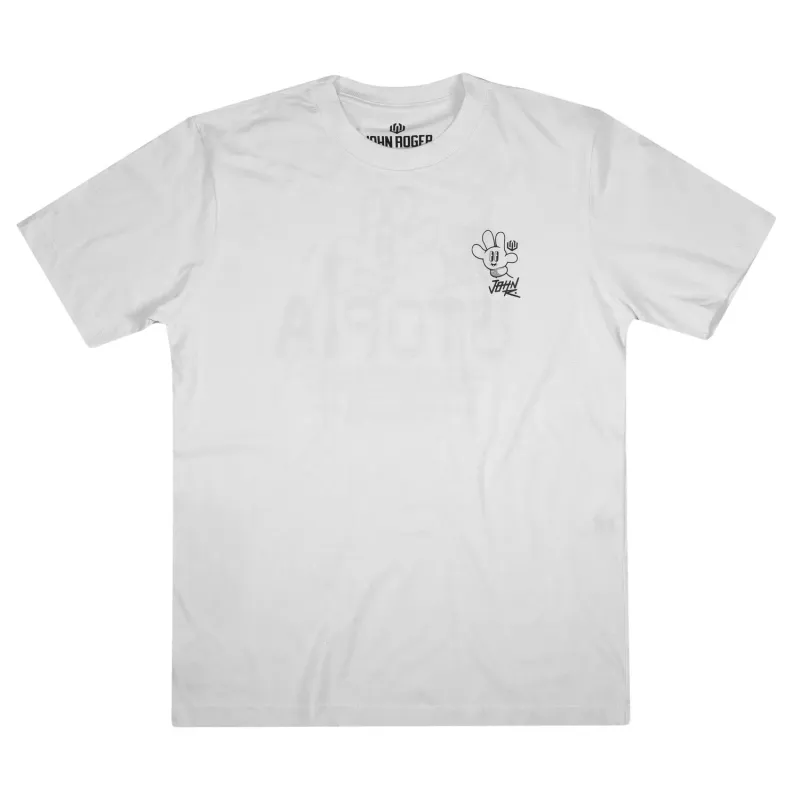 CAMISETA MASCULINA JOHN ROGER UTOPIA - BRANCO