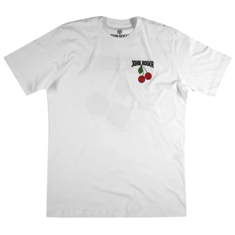 CAMISETA MASCULINA JOHN ROGER BASKETBALL CHERRY - BRANCO