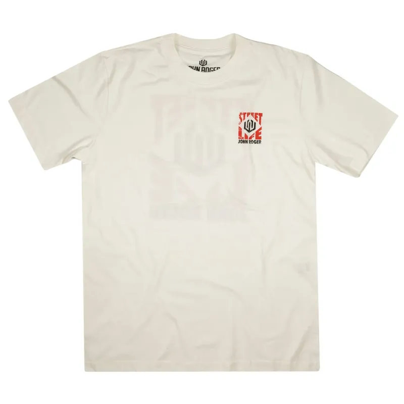 CAMISETA MASCULINA JOHN ROGER STREET LIFE LOGO -  OFF WHITE
