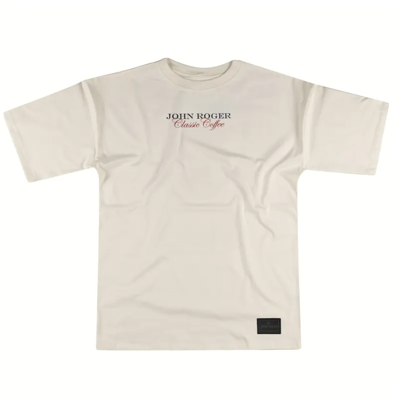 CAMISETA MALHÃO OVERSIZED CLASSIC COFFEE JOHN ROGER - OFF WHITE