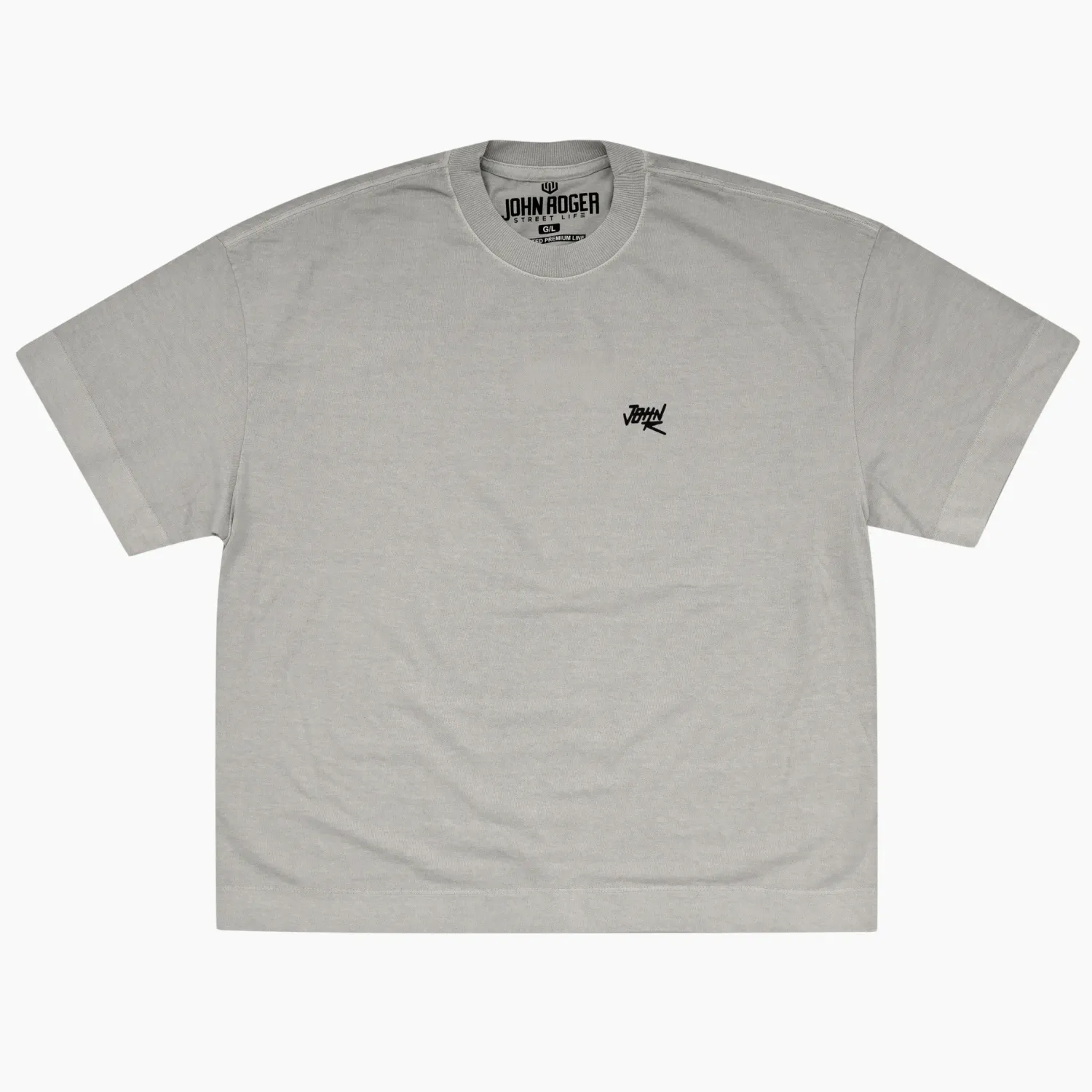 CAMISETA BOXY LAVADO JOHN ROGER SIGNATURE - GELO