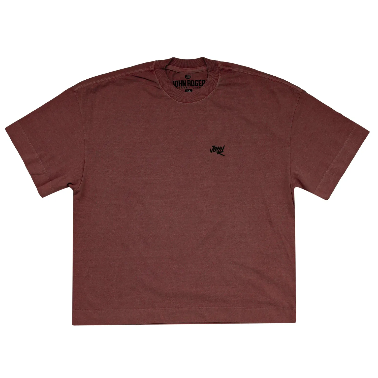 CAMISETA BOXY LAVADO JOHN ROGER SIGNATURE - VERMELHO