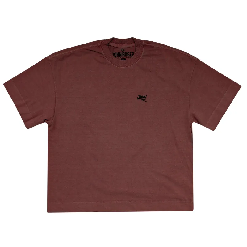 CAMISETA BOXY LAVADO JOHN ROGER SIGNATURE - VERMELHO