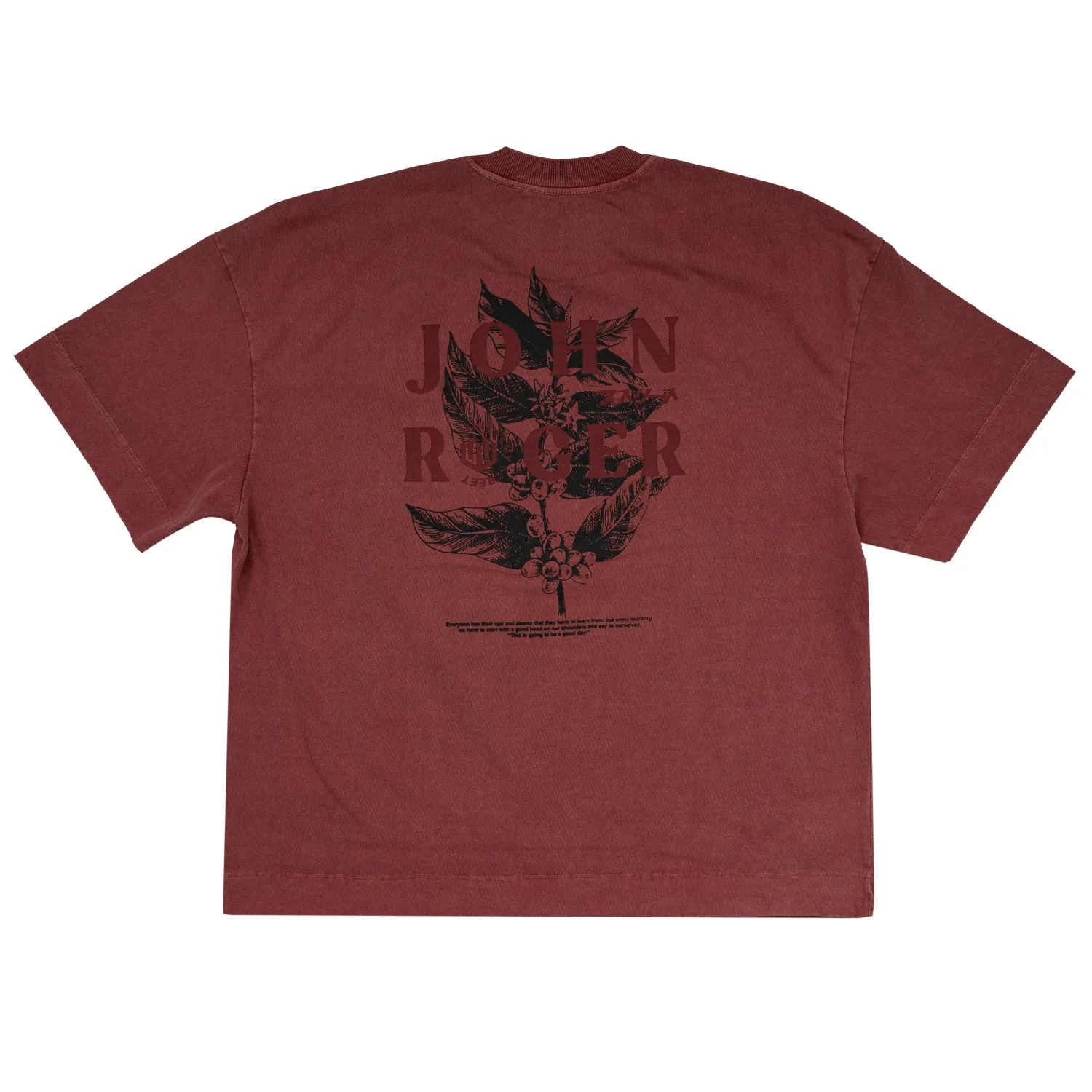 CAMISETA BOXY LAVADO JOHN ROGER COFFEE - VERMELHO