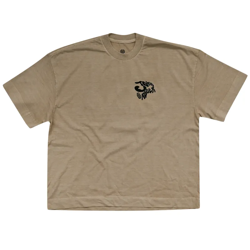 CAMISETA BOXY LAVADO JOHN ROGER PUFF - BEGE