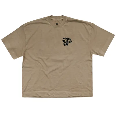 CAMISETA BOXY LAVADO JOHN ROGER PUFF - BEGE