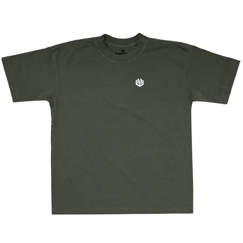CAMISETA HEAVY OVERSIZED LAVADO JOHN ROGER LOGO OFICIAL - VERDE