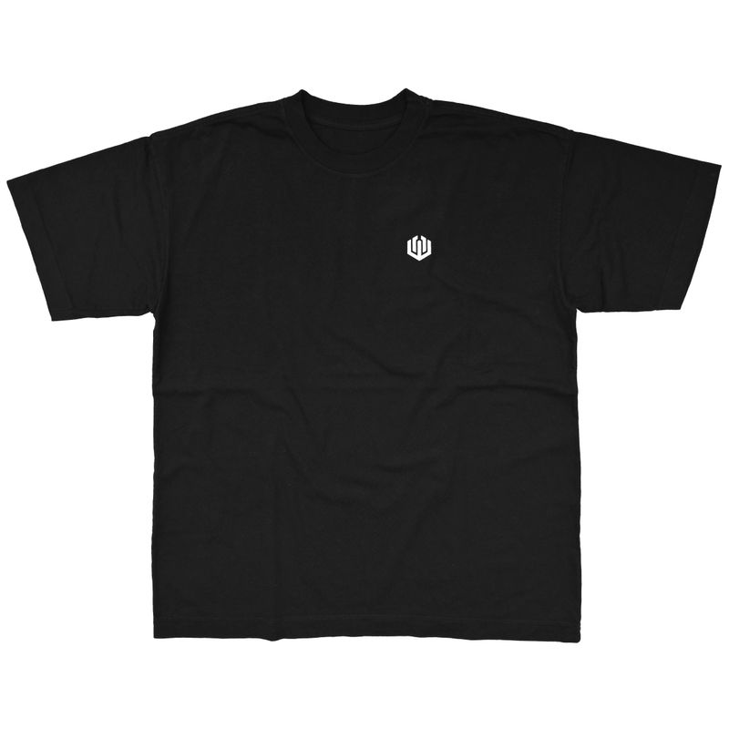 CAMISETA HEAVY OVERSIZED LAVADO JOHN ROGER LOGO OFICIAL - PRETO