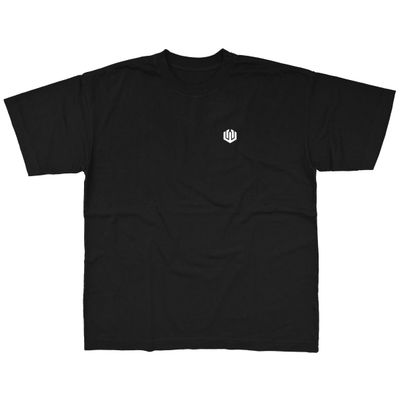 CAMISETA HEAVY OVERSIZED LAVADO JOHN ROGER LOGO OFICIAL - PRETO