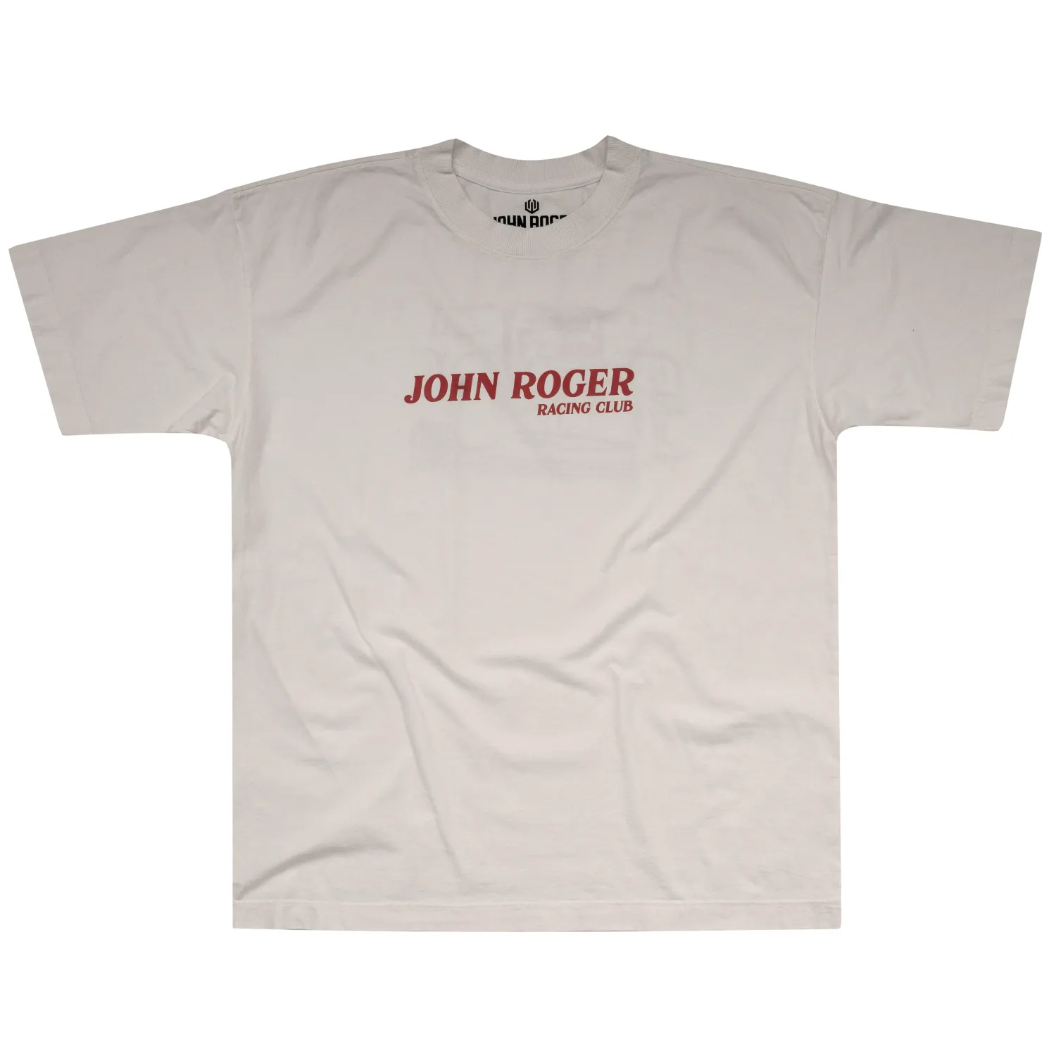 CAMISETA HEAVY OVERSIZED LAVADO JOHN ROGER RACING CLUB - OFF WHITE