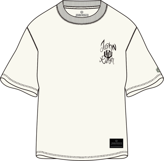 CAMISETA MALHÃO OVERSIZED MY PLACE JOHN ROGER - OFF WHITE