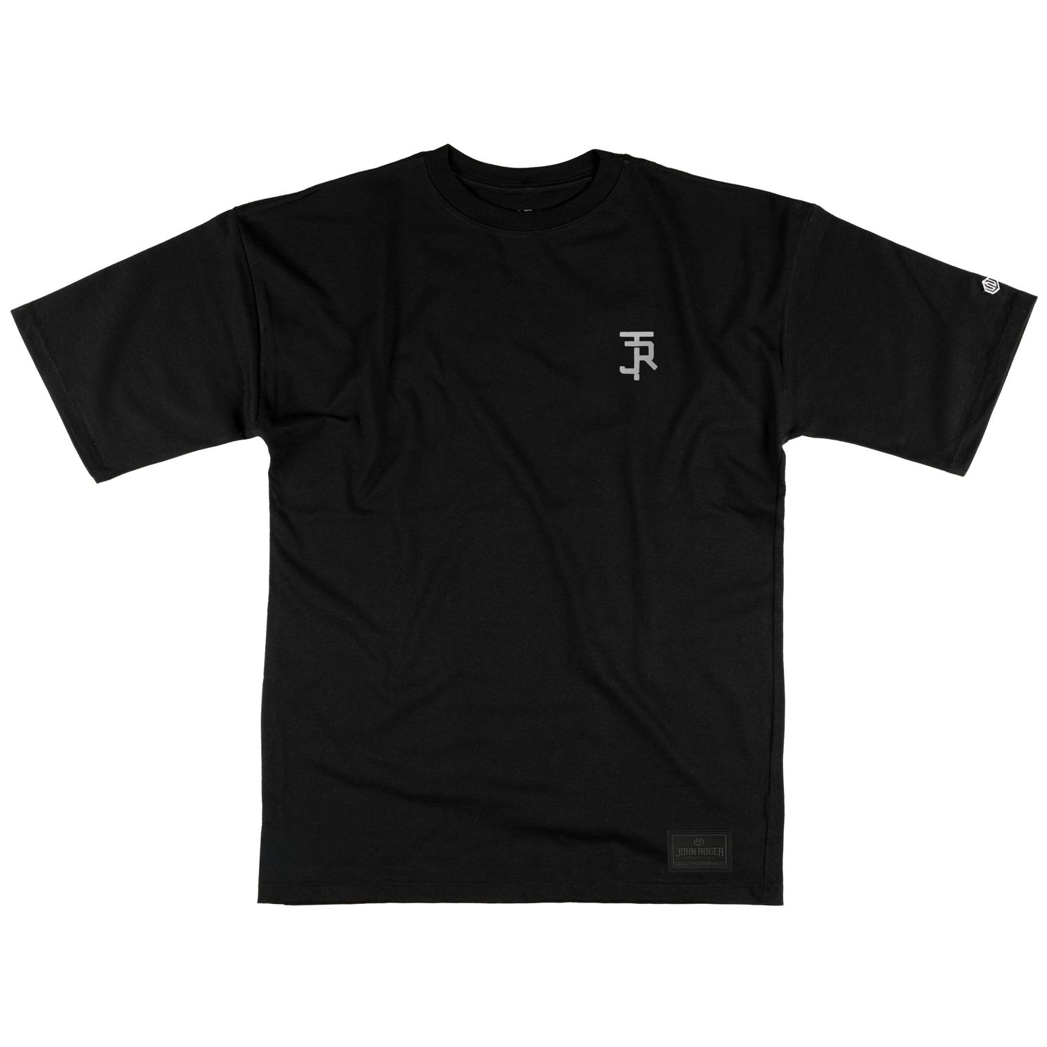 CAMISETA MALHÃO REGULAR LOGO JOHN ROGER - PRETO