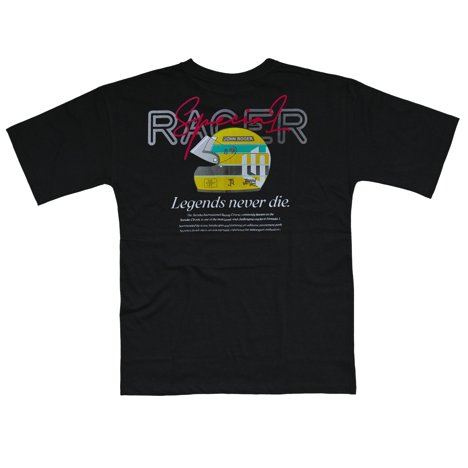 CAMISETA MALHÃO REGULAR SPECIAL RACER JOHN ROGER - PRETO