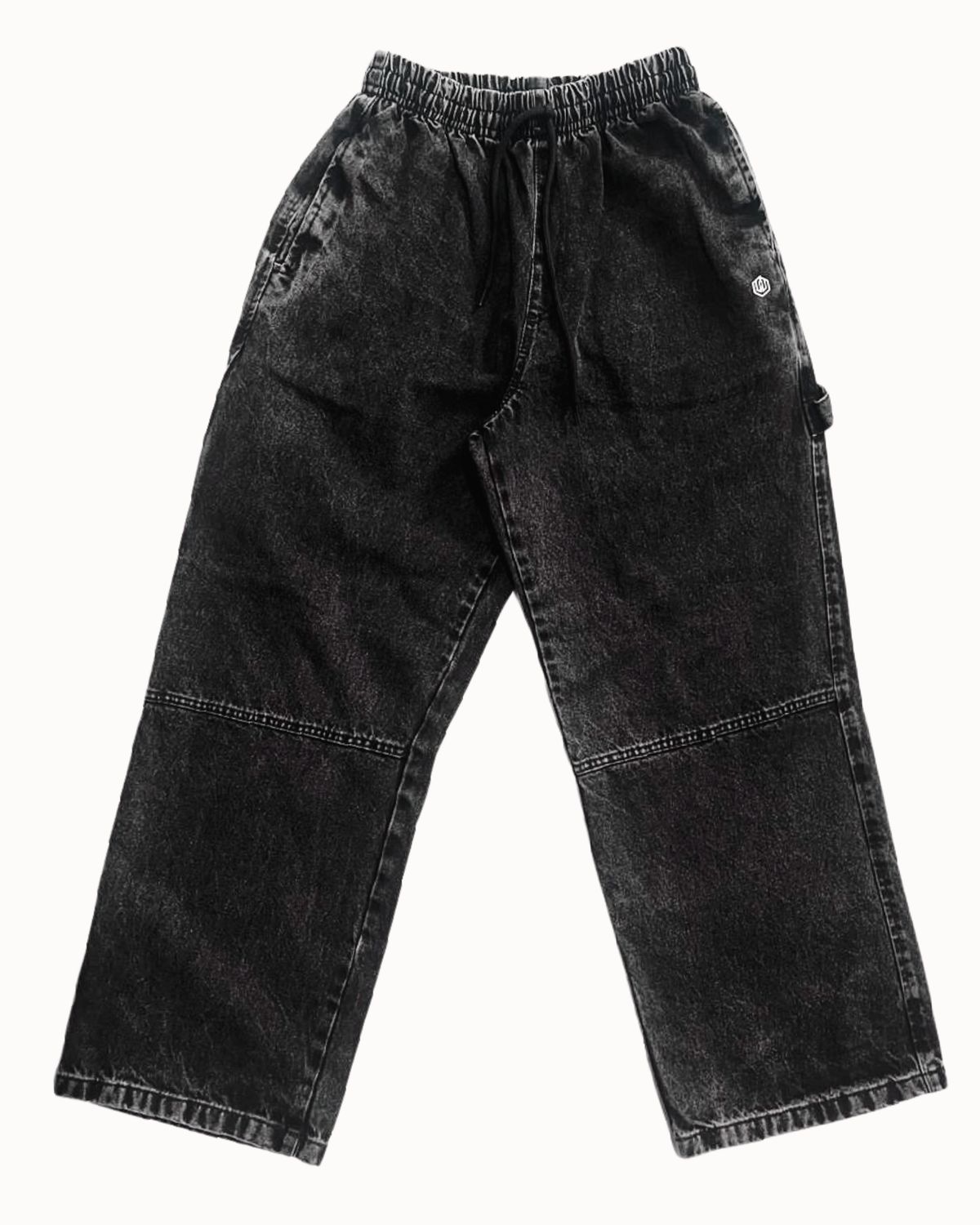 CALÇA JEANS CARPINTEIRA JOHN ROGER - BLACK MARMORIZADO