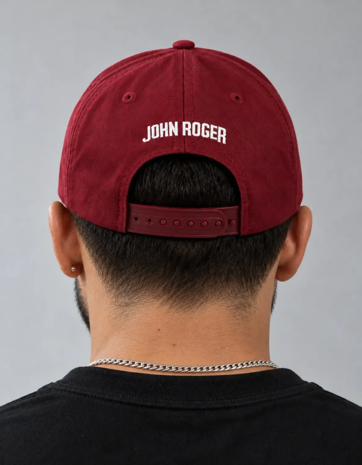 BONE SNAPBACK JOHN ROGER LOGO II - BORDO