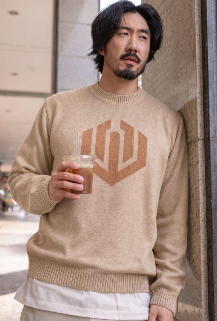 SUÉTER DE TRICÔ JOHN ROGER - CAQUI