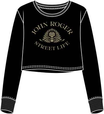 CROPPED MALHÃO MANGA LONGA ROYALT - PRETO