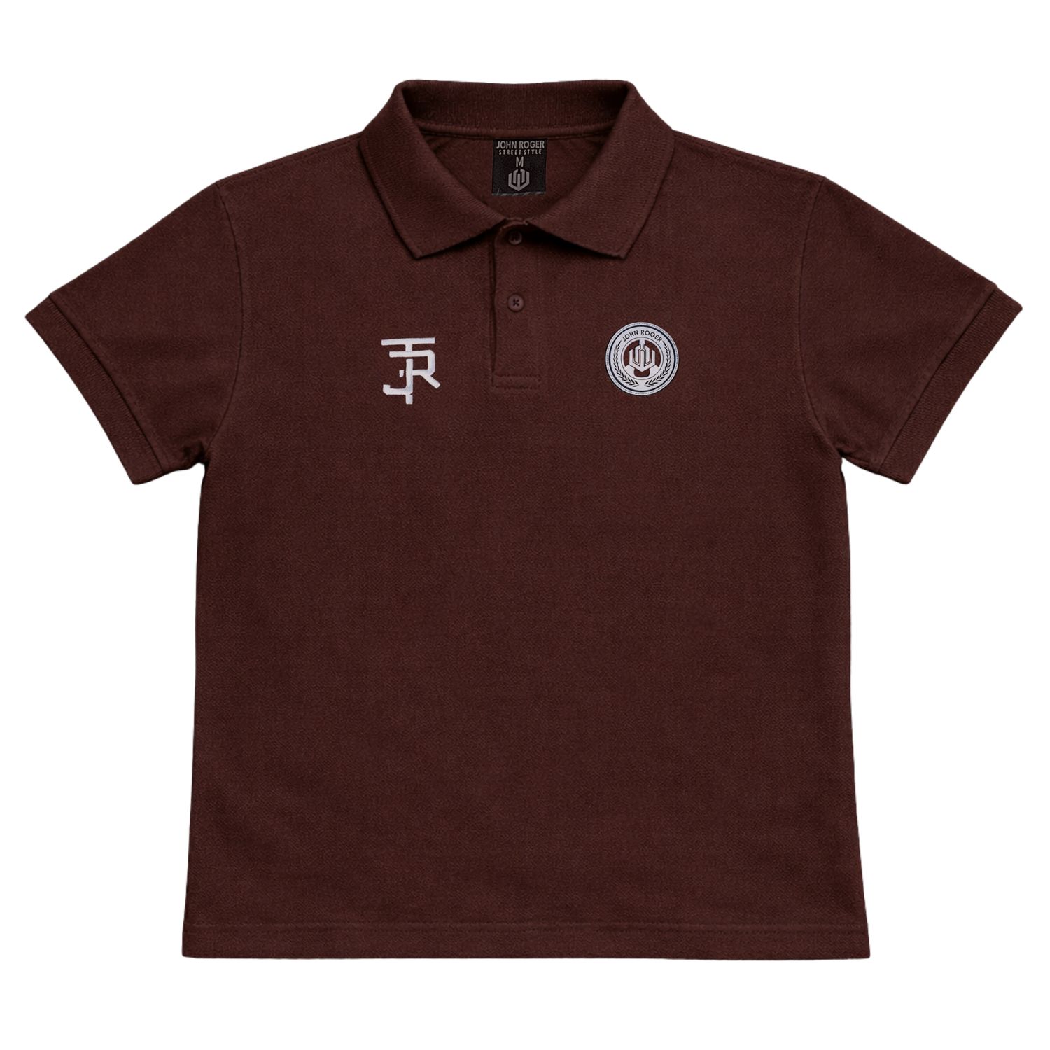 CAMISETA POLO PIQUET JOHN ROGER - MARROM
