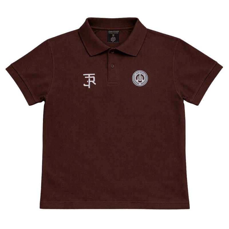 CAMISETA POLO PIQUET JOHN ROGER - MARROM
