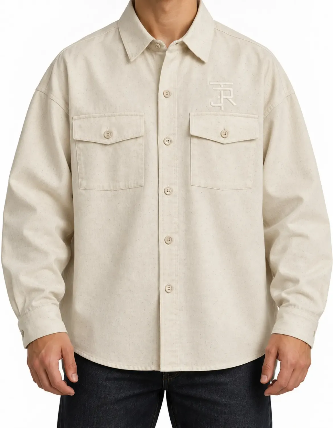CAMISA MANGA LONGA SARJA OVERSIZED JOHN ROGER - LINHO