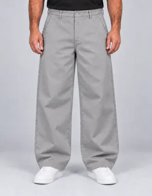 CALÇA SARJA  SOCIAL BAGGY - CINZA