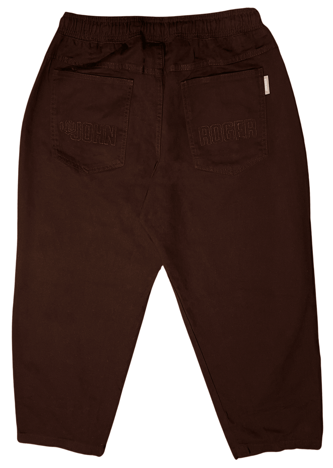 CALÇA JEANS BAGGY ELASTICO OVER - MARROM