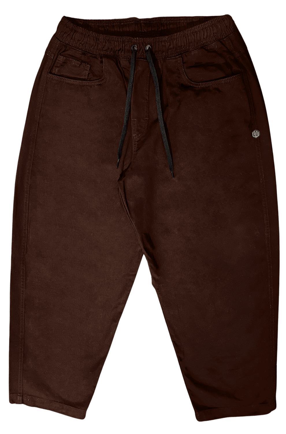 CALÇA JEANS BAGGY ELASTICO OVER - MARROM