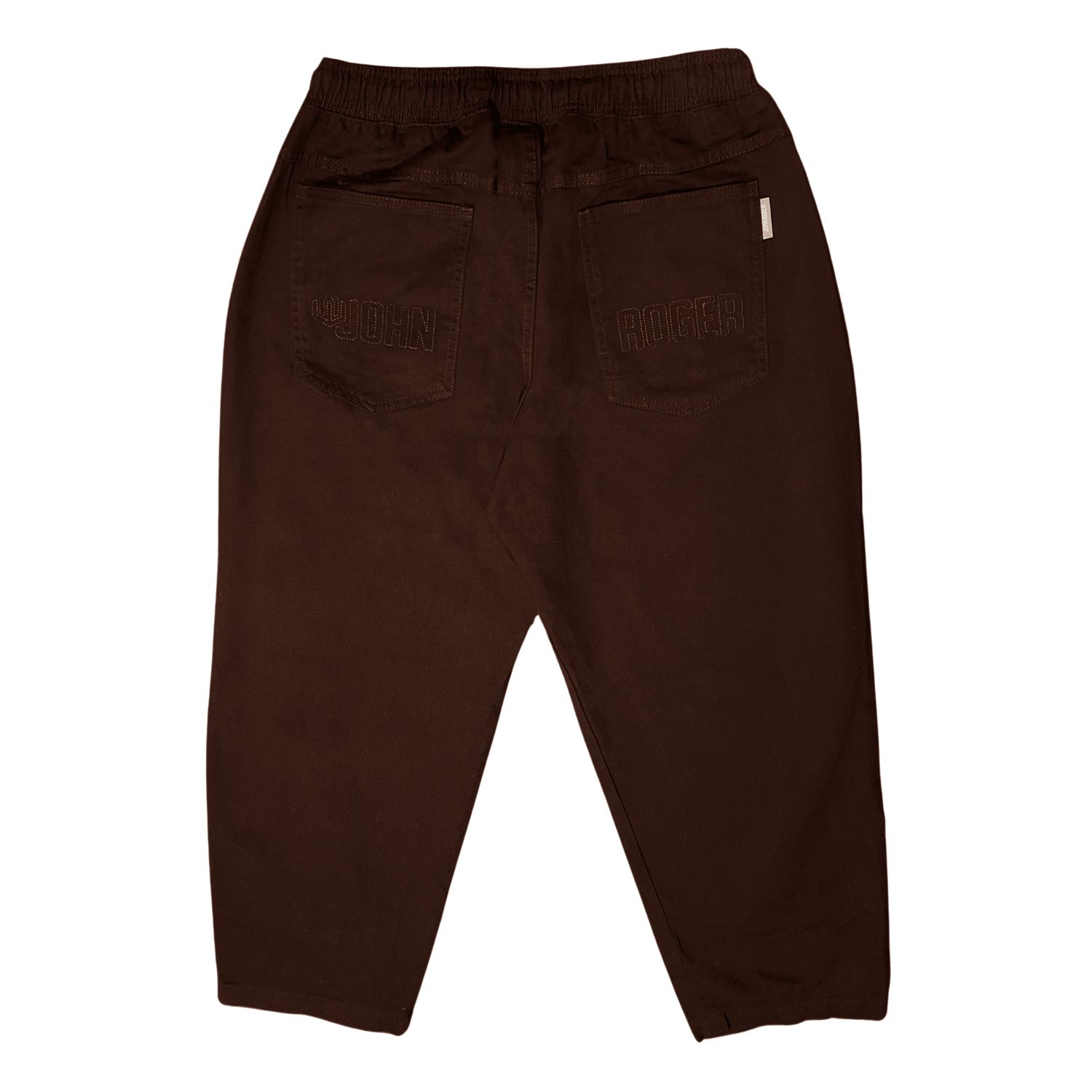 CALÇA JEANS BAGGY ELASTICO OVER - MARROM