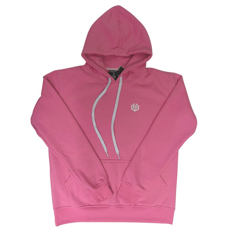 MOLETOM FEMININO CANGURU LOGO OFICIAL - ROSA