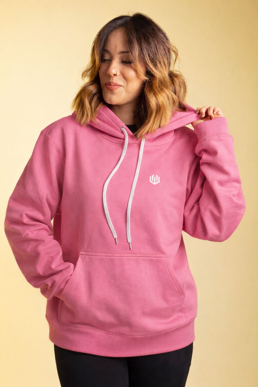 MOLETOM CANGURU LOGO OFICIAL - ROSA