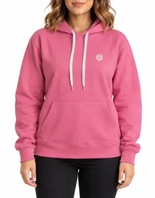 MOLETOM FEMININO CANGURU LOGO OFICIAL - ROSA
