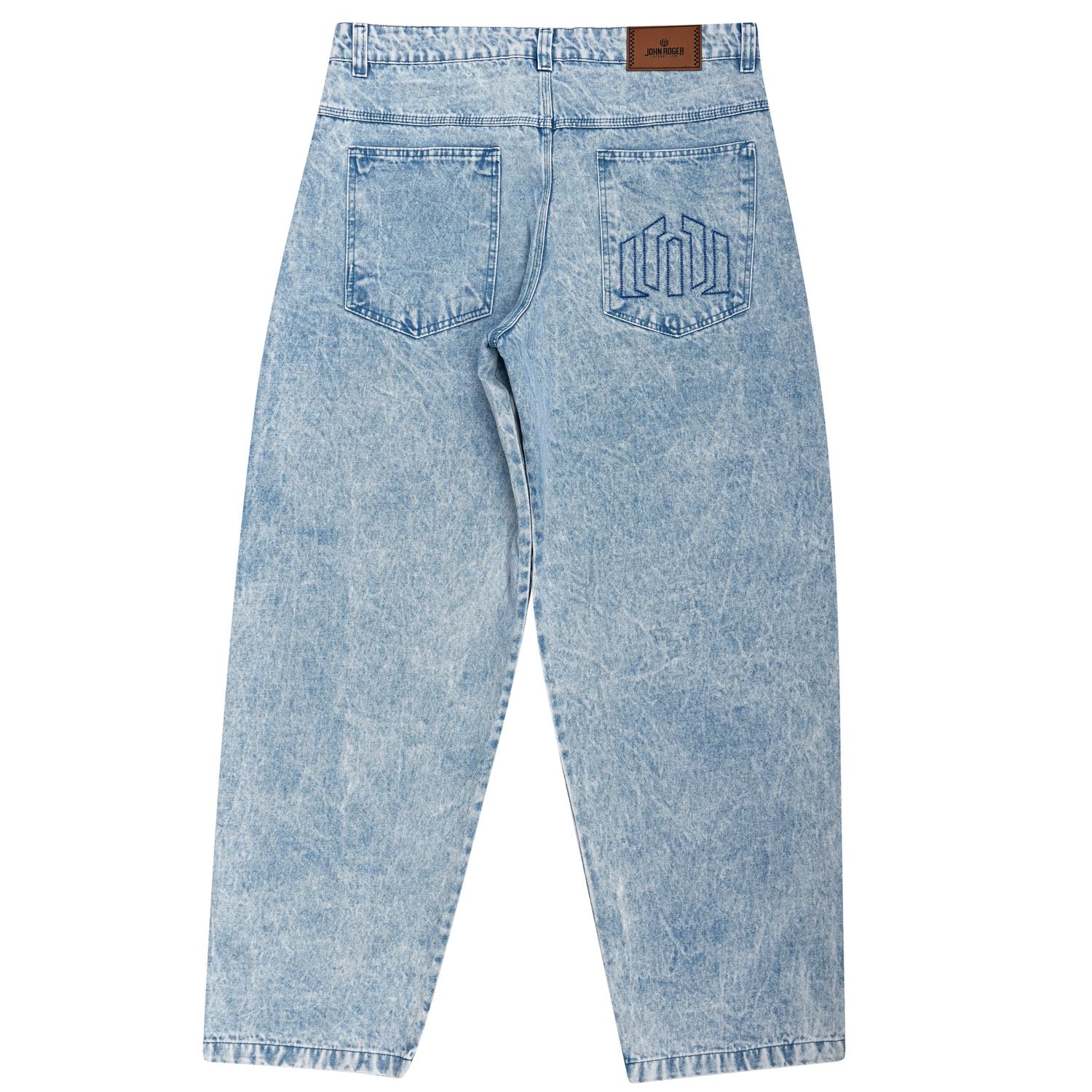 CALÇA JEANS COZ OVERSIZED JOHN ROGER - DELAVE MARMORIZADO