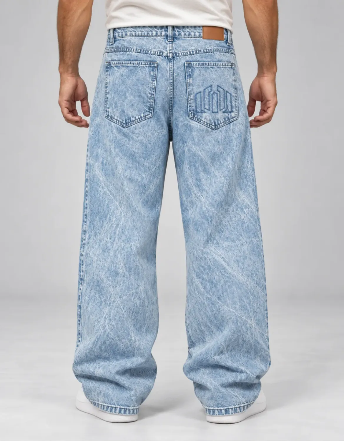 CALÇA JEANS COZ OVERSIZED JOHN ROGER - DELAVE MARMORIZADO