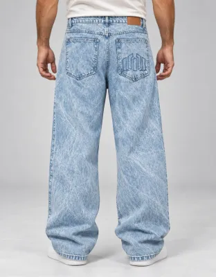 CALÇA JEANS COZ OVERSIZED JOHN ROGER - DELAVE MARMORIZADO