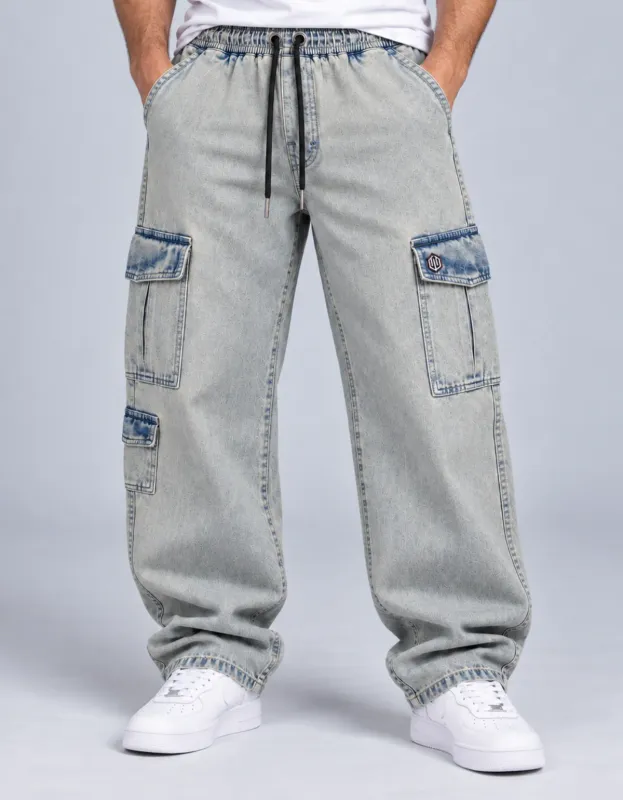 CALÇA CARGO JEANS NEW POCKETS JOHN ROGER - USED SUJINHO