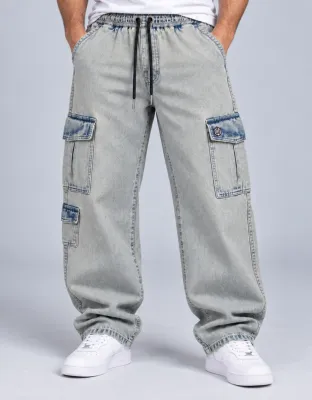 CALÇA CARGO JEANS NEW POCKETS JOHN ROGER - USED SUJINHO