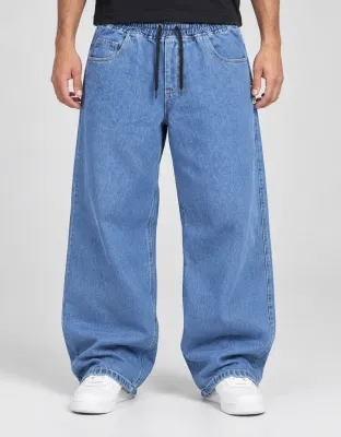 CALÇA BAGGY ELASTICO JEANS JOHN ROGER - DELAVE DESTROYED