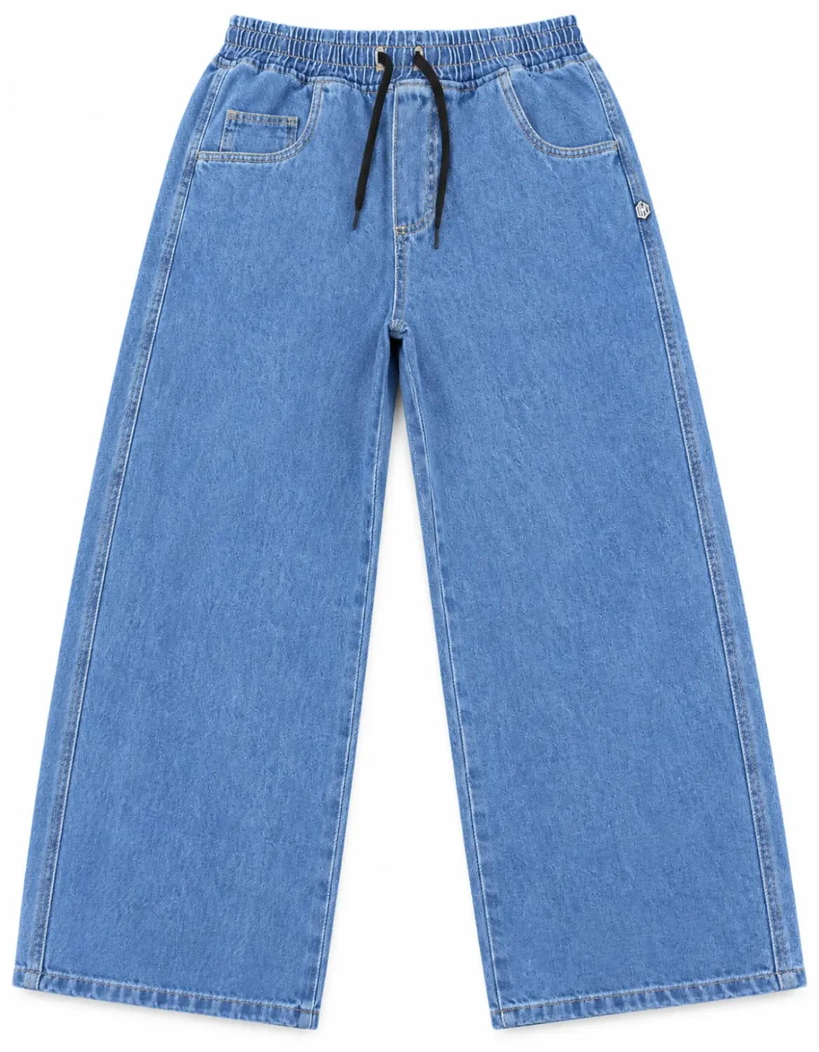 CALÇA BAGGY ELASTICO JEANS JOHN ROGER - DELAVE DESTROYED