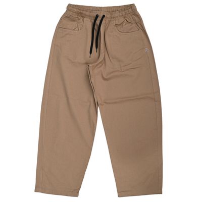 CALÇA BAGGY ELASTICO SARJA JOHN ROGER - CAQUI