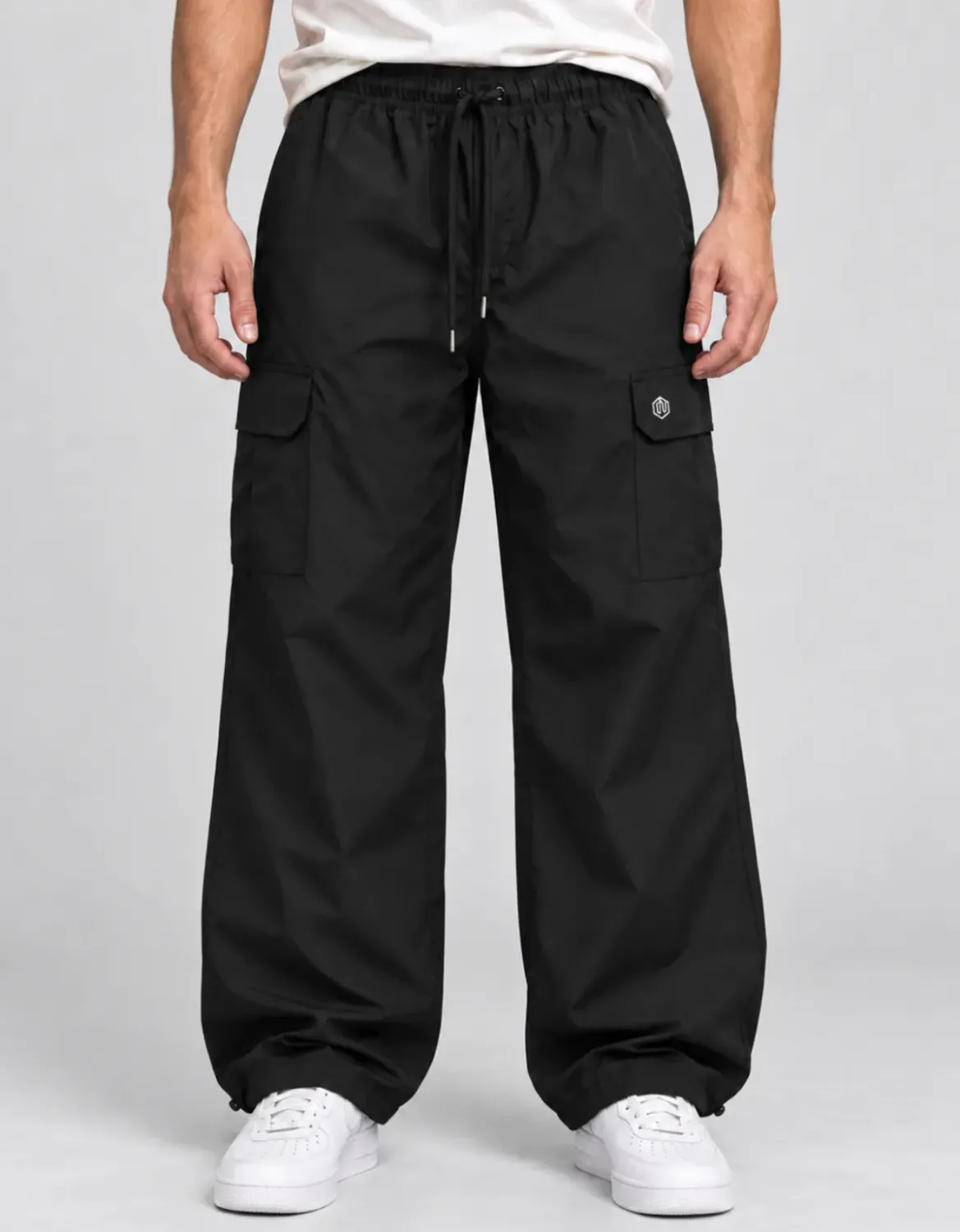 CALÇA ELASTICO CARGO MICROPESADO - PRETO