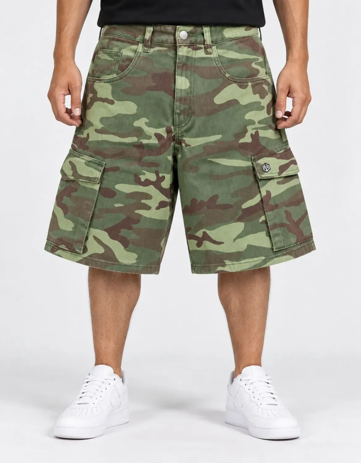 BERMUDA BAGGY CARGO SARJA JOHN ROGER - CAMUFLADO