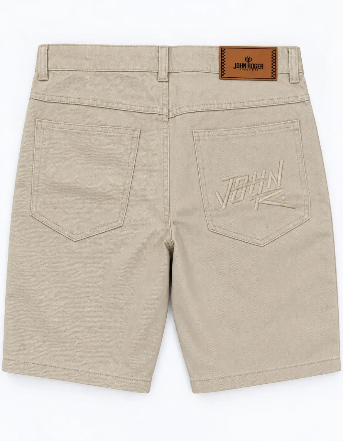 BERMUDA SARJA COZ 5 POCKETS JOHN ROGER - AREIA
