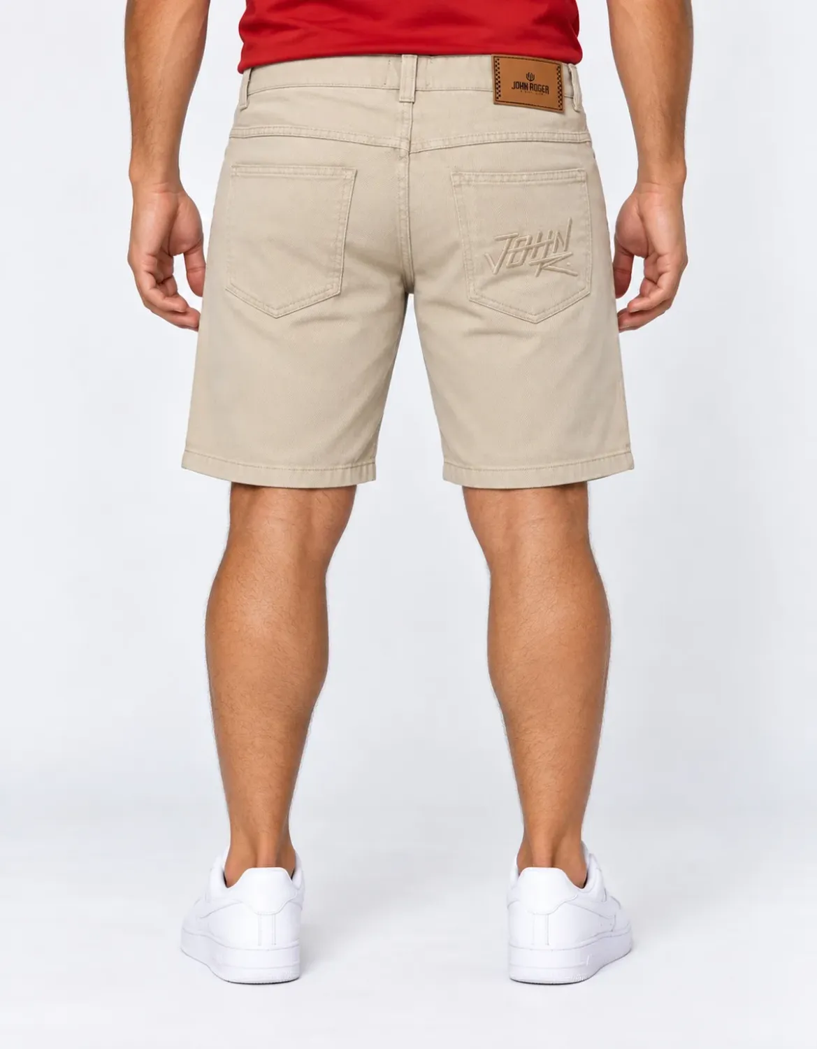 BERMUDA SARJA COZ 5 POCKETS JOHN ROGER - AREIA