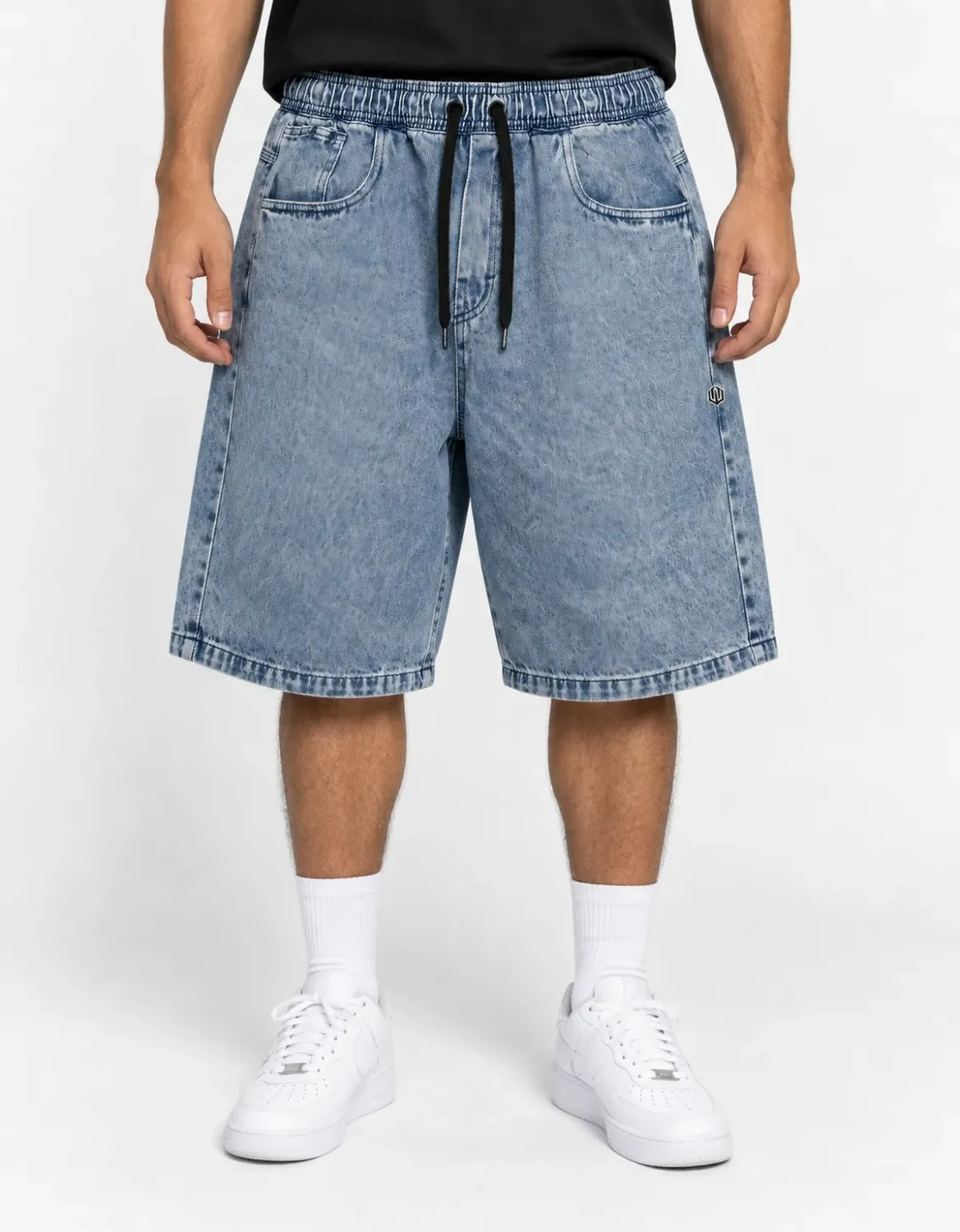 BERMUDA JEANS 5 POCKETS OVER ELASTICO JOHN ROGER - DELAVE MARMORE